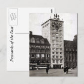 Alte Postkarte - Hochhaus, Leipzig (Vorne/Hinten)