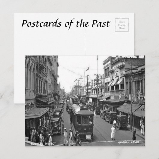 Alte Postkarte - Honolulu, Hawaii (Vorne/Hinten)