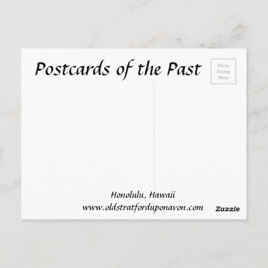 Alte Postkarte - Honolulu, Hawaii (Rückseite)