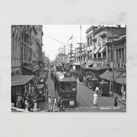 Alte Postkarte - Honolulu, Hawaii (Vorderseite)