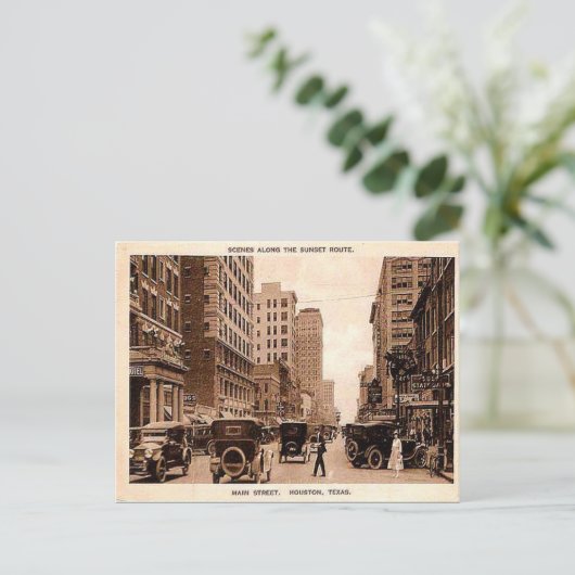 Alte Postkarte - Houston, Texas (Stehend Vorderseite)