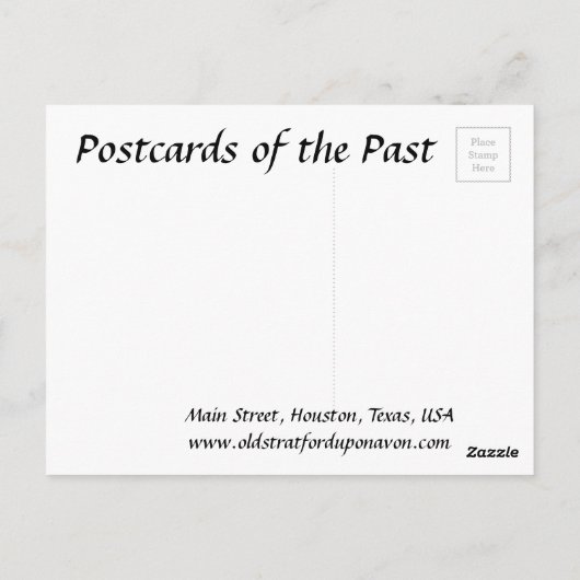 Alte Postkarte - Houston, Texas (Rückseite)