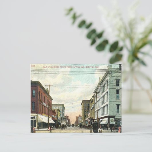 Alte Postkarte - Houston, Texas (Stehend Vorderseite)