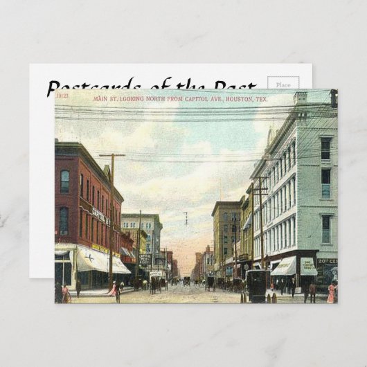 Alte Postkarte - Houston, Texas (Vorne/Hinten)