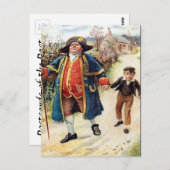 Alte Postkarte - Hummel und Oliver (Vorne/Hinten)