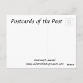 Alte Postkarte - Hvanneyri, Island (Rückseite)
