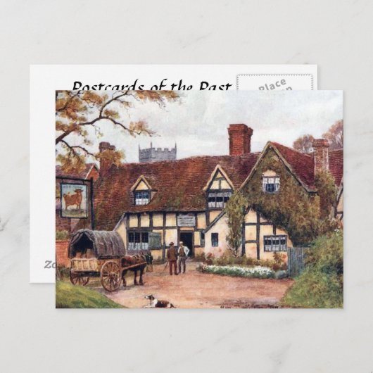 Alte Postkarte - Inkberrow, Worcestershire (Vorne/Hinten)