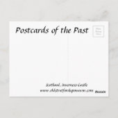 Alte Postkarte - Inverness-Schloss, Schottland (Rückseite)