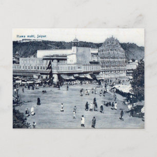 Alte Postkarte - Jaipur, Indien.
