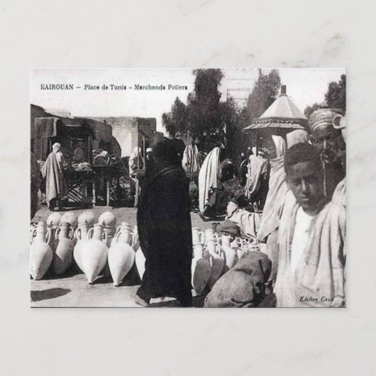 Alte Postkarte - Kairouan, Tunesien (Vorderseite)