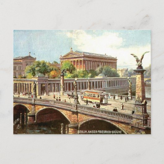 Alte Postkarte - Kaiser-Friedrich-Brucke, Berlin (Vorderseite)