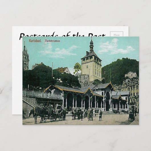 Alte Postkarte - Karlsbad, Tschetschenien. (Vorne/Hinten)