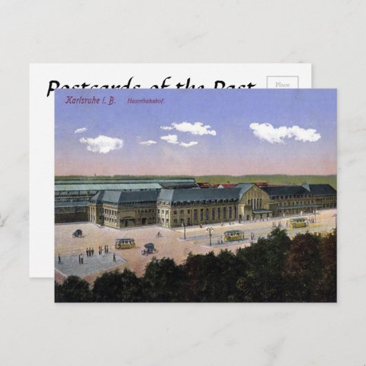Alte Postkarte - Karlsruhe, Deutschland (Vorne/Hinten)
