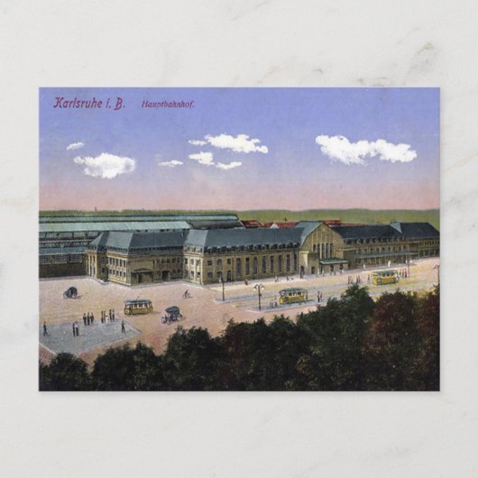 Alte Postkarte - Karlsruhe, Deutschland (Vorderseite)