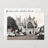 Alte Postkarte - Kathedrale Exeter (Vorne/Hinten)