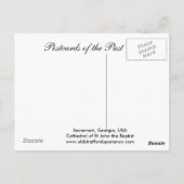 Alte Postkarte, Kathedrale, Savannah, Georgien Postkarte (Rückseite)