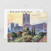 Alte Postkarte - Kathedrale von Lincoln (Vorne/Hinten)