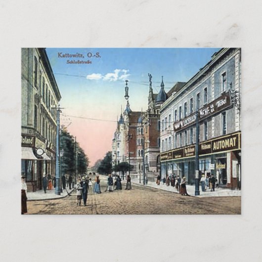 Alte Postkarte - Katowice, Polen (Vorderseite)