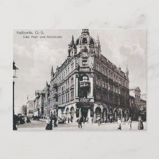 Alte Postkarte - Katowice, Polen (Vorderseite)