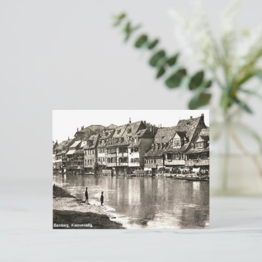 Alte Postkarte - Klein Venedig, Bamberg, Bayern (Stehend Vorderseite)