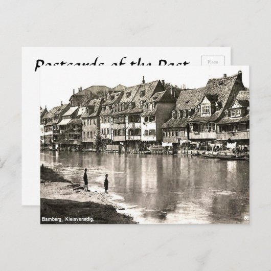 Alte Postkarte - Klein Venedig, Bamberg, Bayern (Vorne/Hinten)