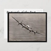 Alte Postkarte - KLM Super Constellation (Vorne/Hinten)