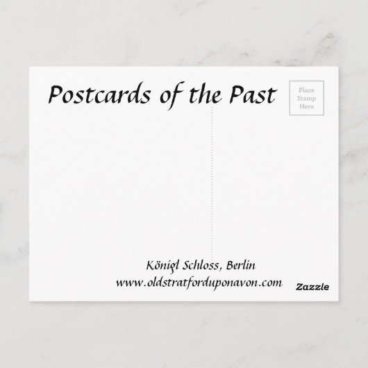 Alte Postkarte - Königl Schloss, Berlin (Rückseite)