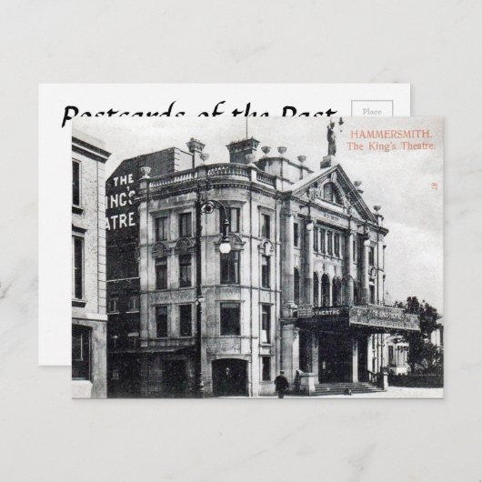 Alte Postkarte - Königstheater, Hammersmith (Vorne/Hinten)