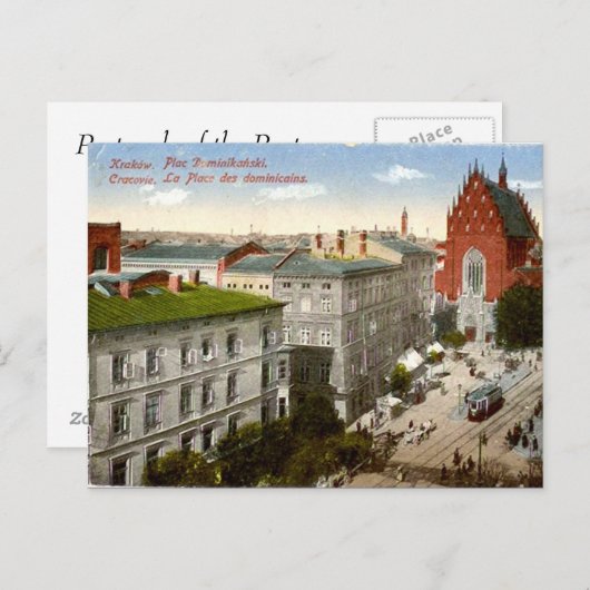 Alte Postkarte - Krakau, Polen (Vorne/Hinten)