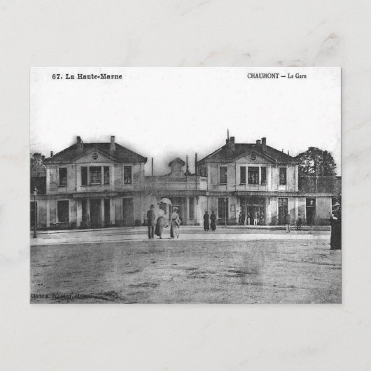 Alte Postkarte - La Gare, Chaumont, Haute Marne (Vorderseite)