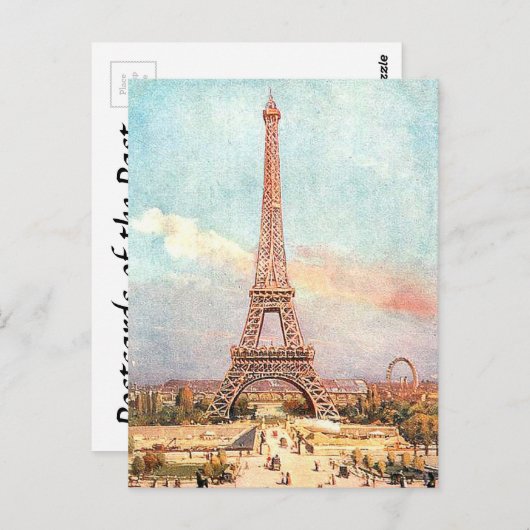 Alte Postkarte - La Tour Eiffel, Paris (Vorne/Hinten)