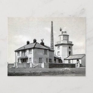 Alte Postkarte - Leuchtturm, Cromer