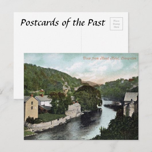 Alte Postkarte - Llangollen, Wales (Vorne/Hinten)