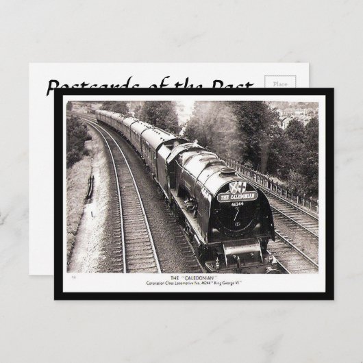Alte Postkarte - LMS Bahn "The Caledonian" (Vorne/Hinten)