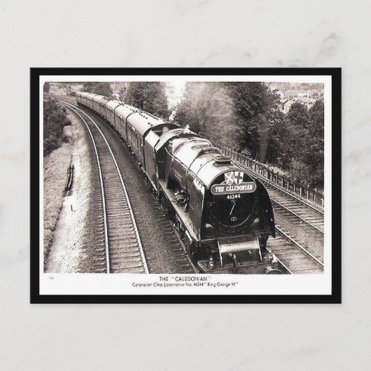 Alte Postkarte - LMS Bahn "The Caledonian" (Vorderseite)