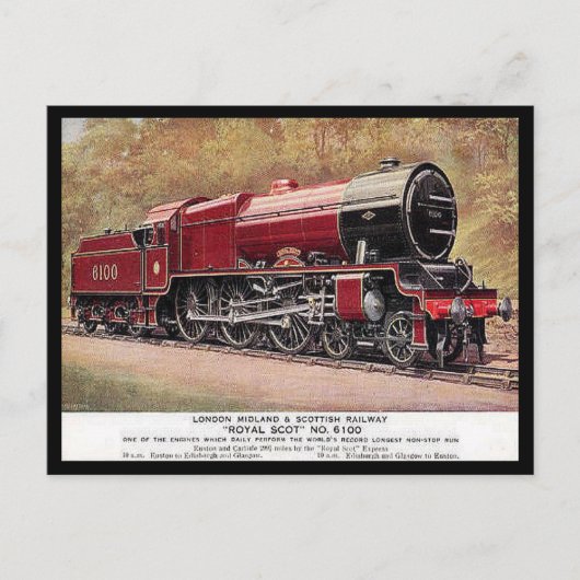 Alte Postkarte - LMS Motor 6100 "Royal Schotte" (Vorderseite)