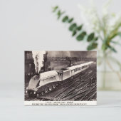 Alte Postkarte - LNER "Silver Link" bei Kings Cros (Stehend Vorderseite)