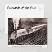 Alte Postkarte - LNER "Silver Link" bei Kings Cros (Vorne/Hinten)