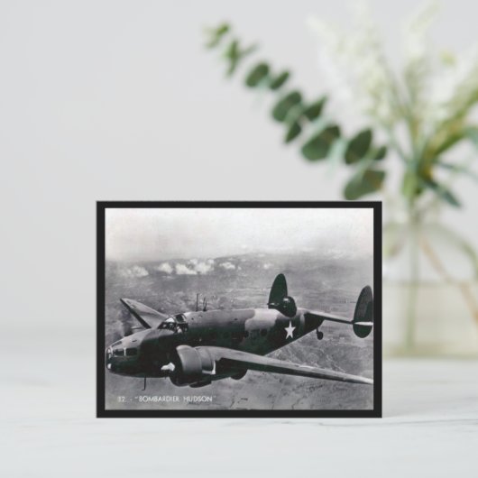 Alte Postkarte - Lockheed Hudson Light Bomber (Stehend Vorderseite)
