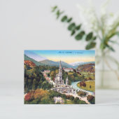 Alte Postkarte - Lourdes, La Basilique (Stehend Vorderseite)