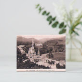 Alte Postkarte - Lourdes, La Basilique (Stehend Vorderseite)
