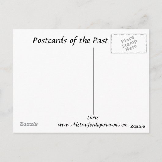 Alte Postkarte - Löwen (Rückseite)