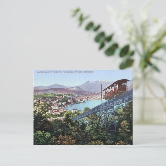Alte Postkarte - Lugano, Schweiz (Stehend Vorderseite)