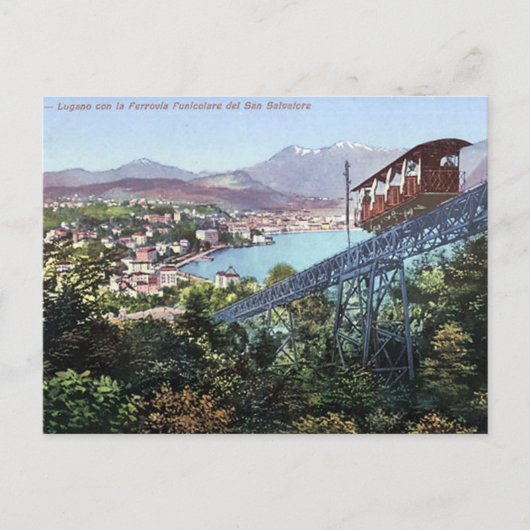 Alte Postkarte - Lugano, Schweiz (Vorderseite)