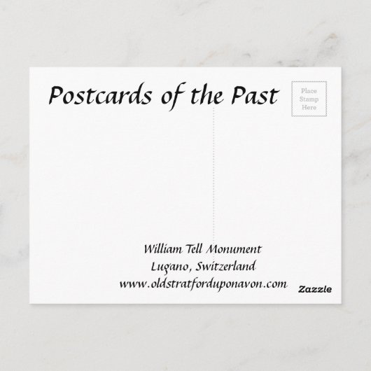 Alte Postkarte - Lugano, Schweiz (Rückseite)