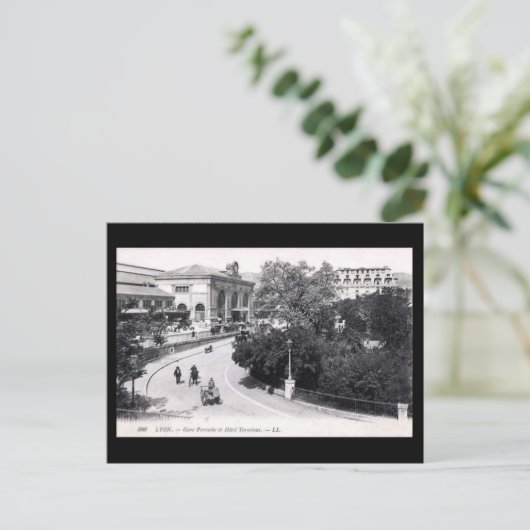 Alte Postkarte - Lyon, Gare Perrache (Stehend Vorderseite)
