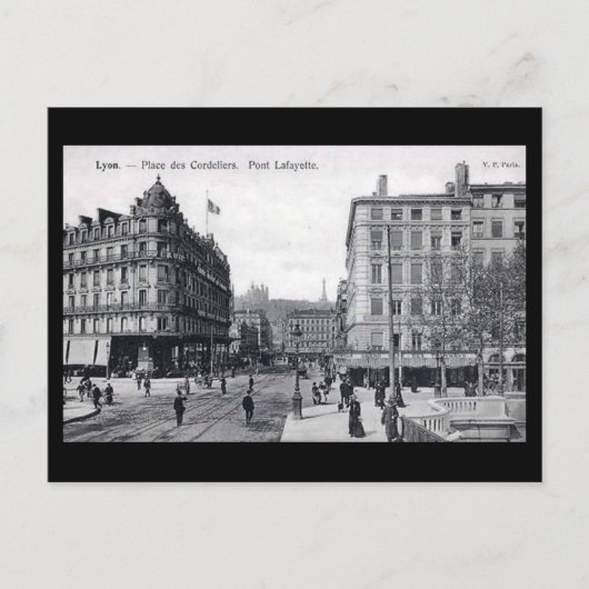 Alte Postkarte - Lyon, Place des Cordeliers (Vorderseite)