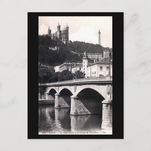 Alte Postkarte - Lyon, Pont Tilsitt (Vorderseite)