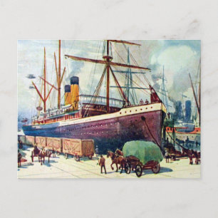 Alte Postkarte - Lyttelton, Neuseeland