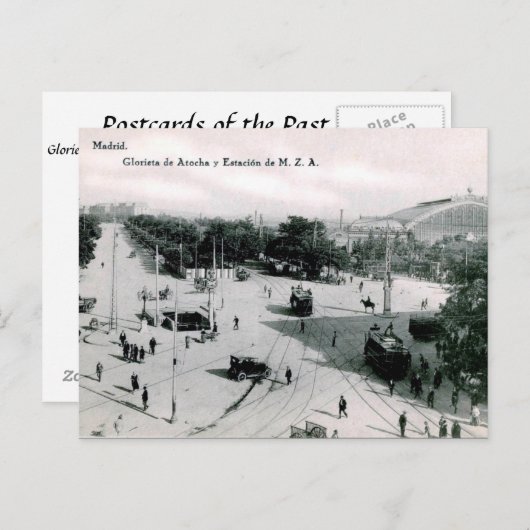 Alte Postkarte - Madrid, Spanien (Vorne/Hinten)